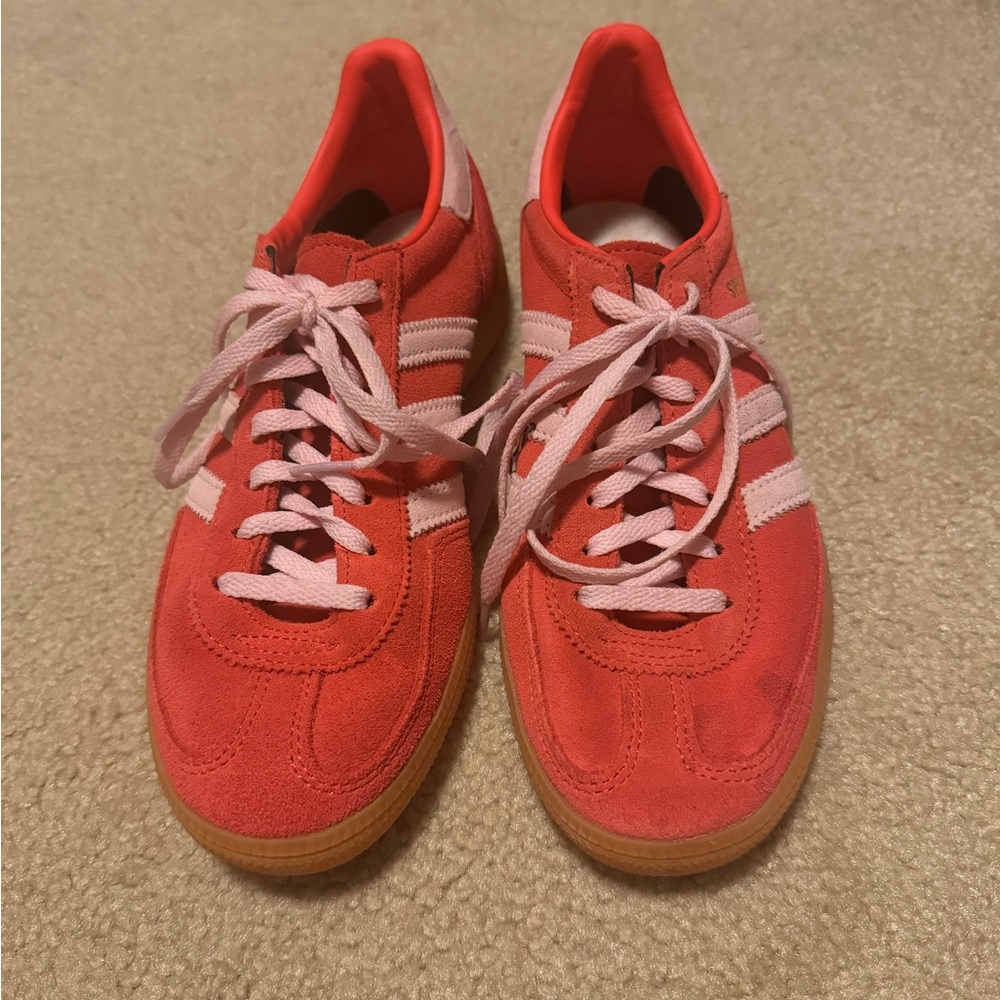 Adidas Handball Spezial Womens, Size 6.5, Red and Pink